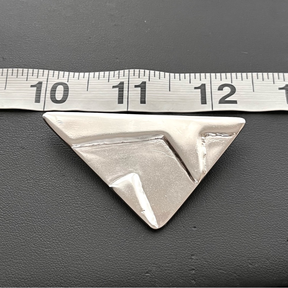 Antique late Art Deco early Modernist transition period sterling silver brooch - Picture 5 of 6